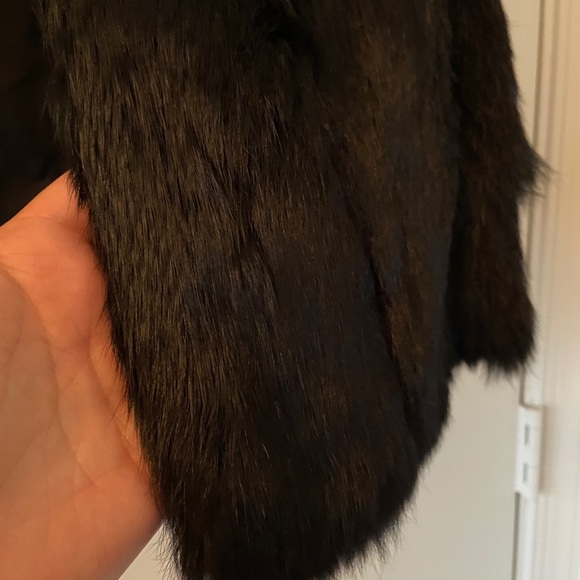 Black Michael Kors Rabbit Fur Vest Size Medium - Picture 5 of 5
